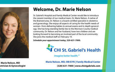 Women throughout Morrison County will have an increased access to specialized healthcare, thanks to a full time obstetrician and gynecologist (OB-GYN) joining the medical staff of Family Medical Center and CHI St. Gabriel’s Health in Little Falls later this month.